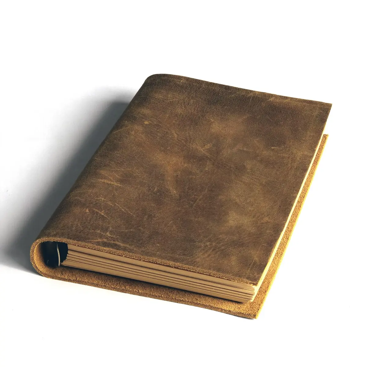 Fishknow A6 Vintage Leather Journal Notebook 18.5cm (7.3") x 12.5cm (5") | Refillable 6-Ring Binder for Planners & Travel - main product image