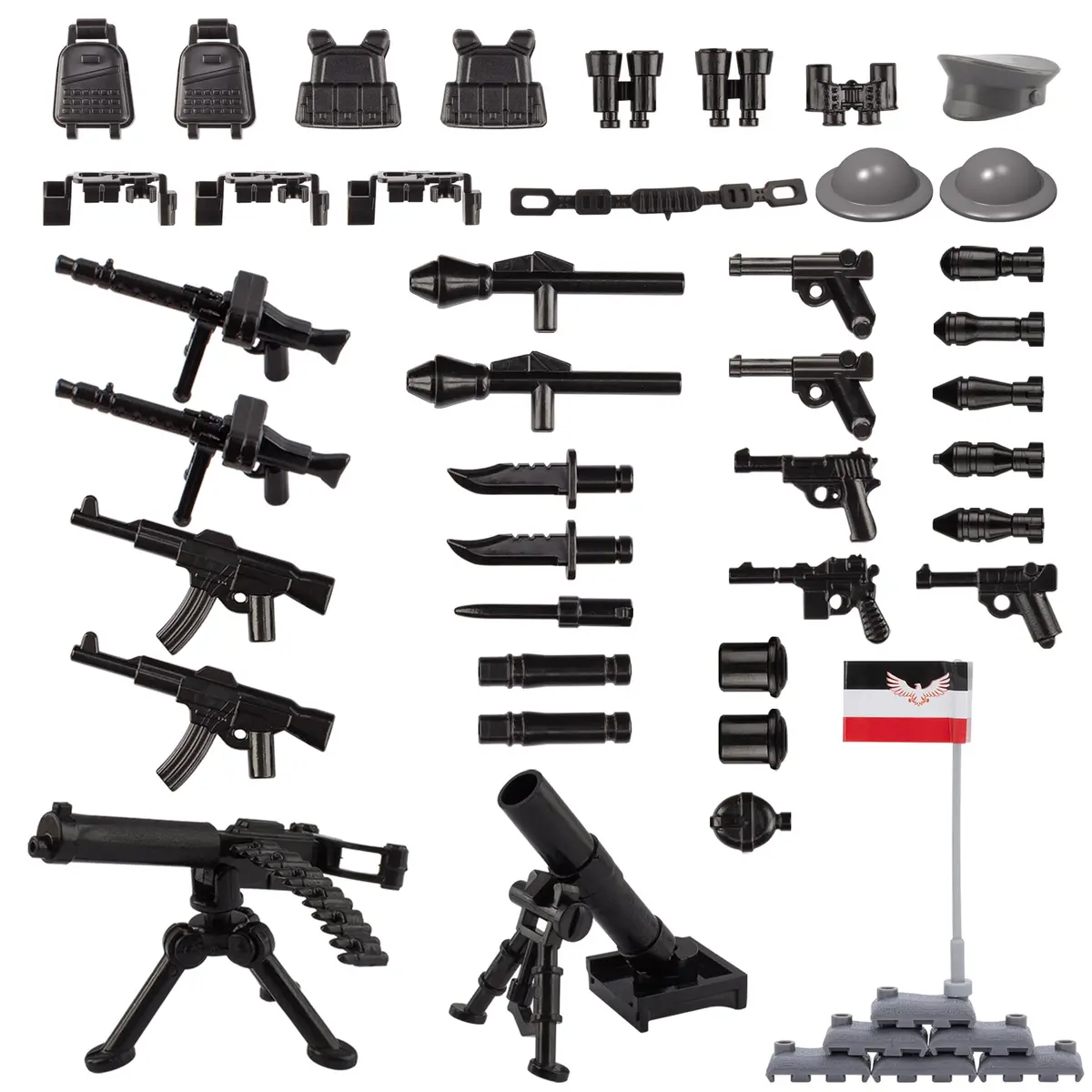 HIMIRICH Military Weapons Pack Accessories Kits Toys, 41 Pcs | Safe, Compatible with Major Brands, for Boys 6+ - main product image