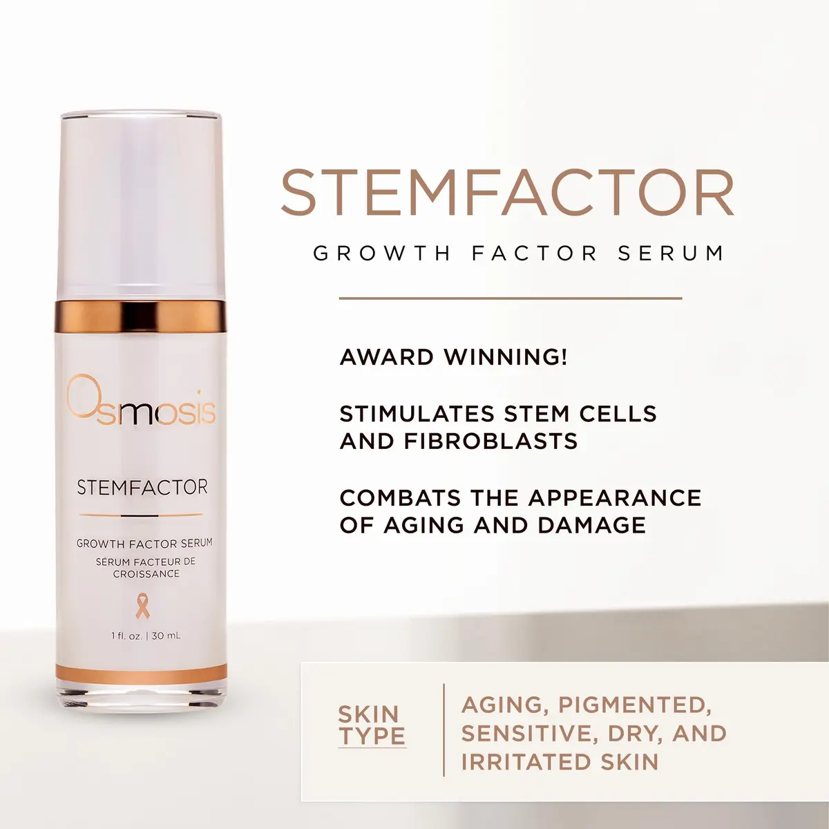 OSMOSIS StemFactor Growth Factor Serum 1 Fl Oz | Age-Defying Skin Rejuvenation - view 2