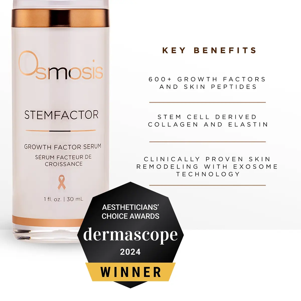 OSMOSIS StemFactor Growth Factor Serum 1 Fl Oz | Age-Defying Skin Rejuvenation - view 3