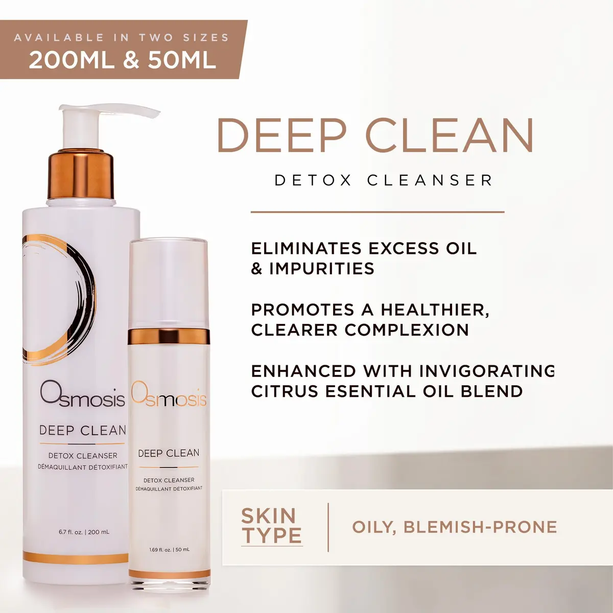 OSMOSIS Deep Clean Purifying Face Wash 1.69 Fl Oz | All Skin Types, Oily & Refreshing - view 2