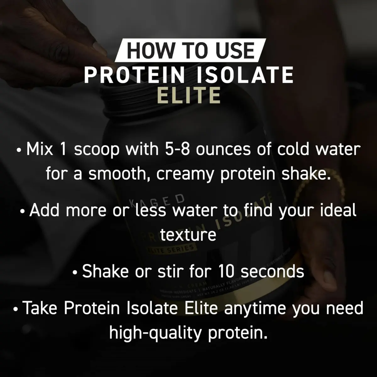 Kaged Protein Powder Elite: 100% Isolate Blend Whey | 2lbs | Muscle Recovery & Growth - view 8