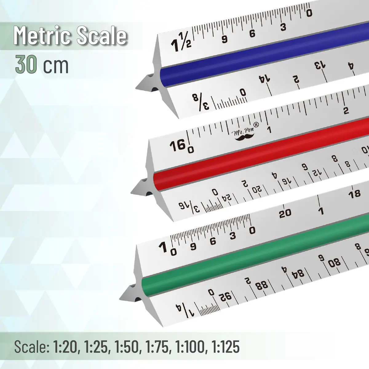 Mr. Pen Architectural Scale Ruler 12 Inch (30 cm) 3-Pack | Precision Drafting Tool for Architects & Engineers - view 4