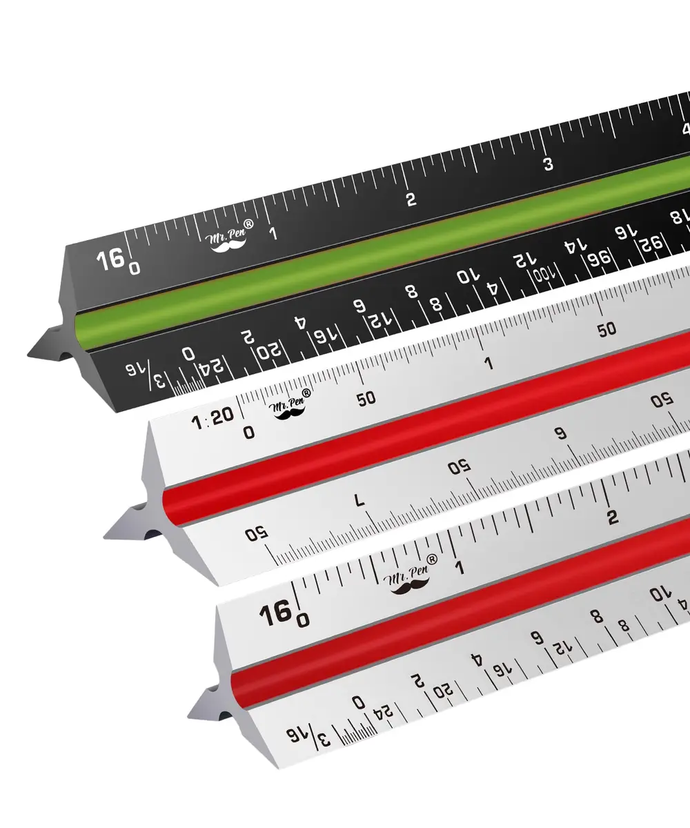 Mr. Pen Architectural Scale Ruler 12 Inch (30 cm) 3-Pack | Precision Drafting Tool for Architects & Engineers - main product image