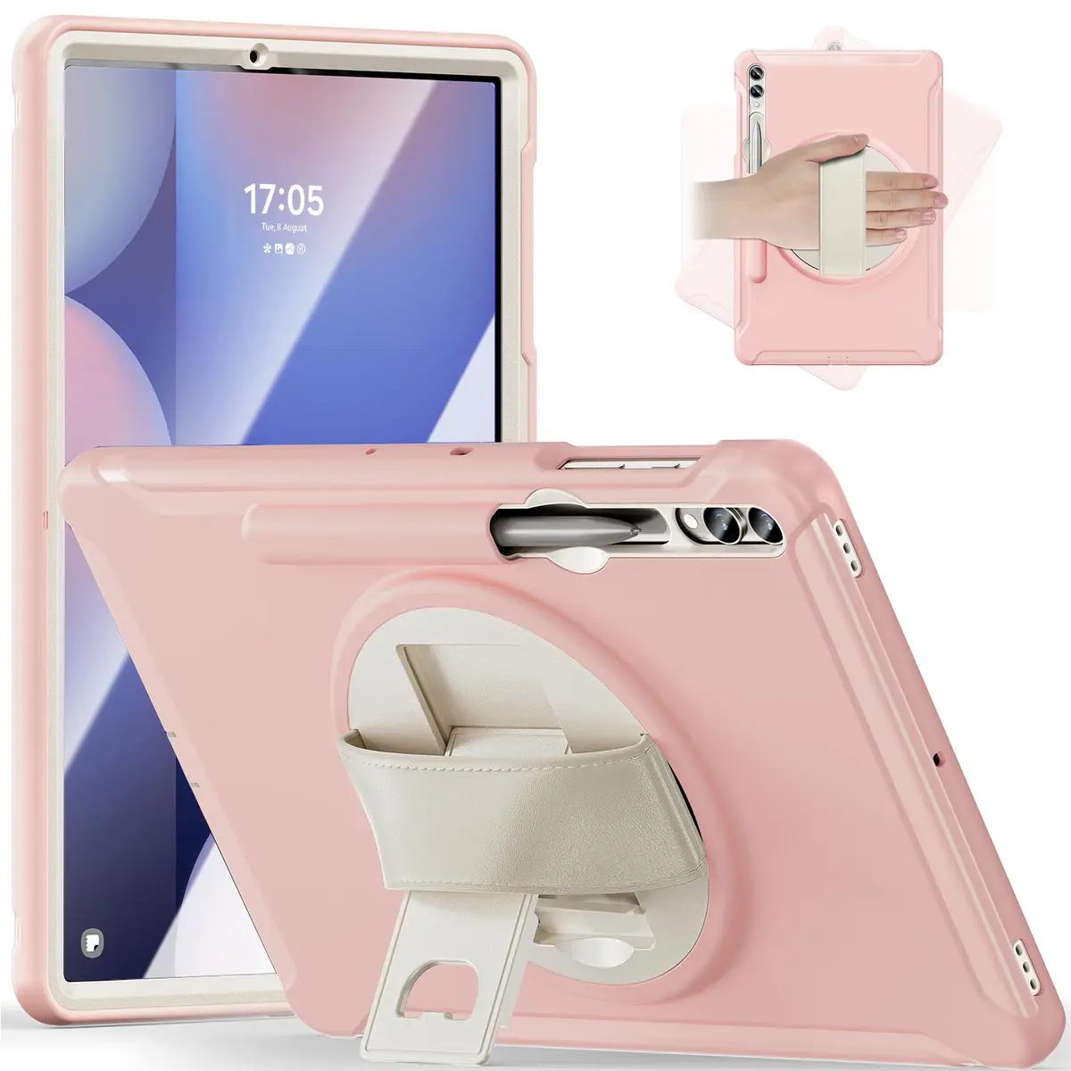 Junfire Protective Case for Samsung Galaxy Tab S9 Plus/S8 Plus/S7Plus/S7FE/S9 FE Plus | 12.4'' Tablet Cover with Kickstand & Stylus Holder - main product image