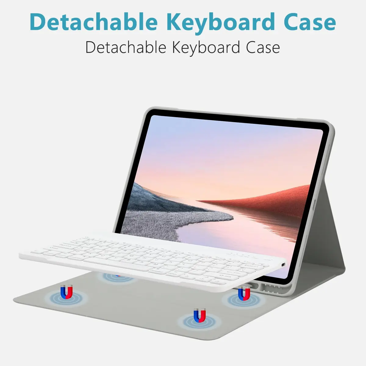 TQQ Keyboard Case for iPad Air 13" & Pro 12.9" | Compatibility & Auto Wake (70-120c) - view 3