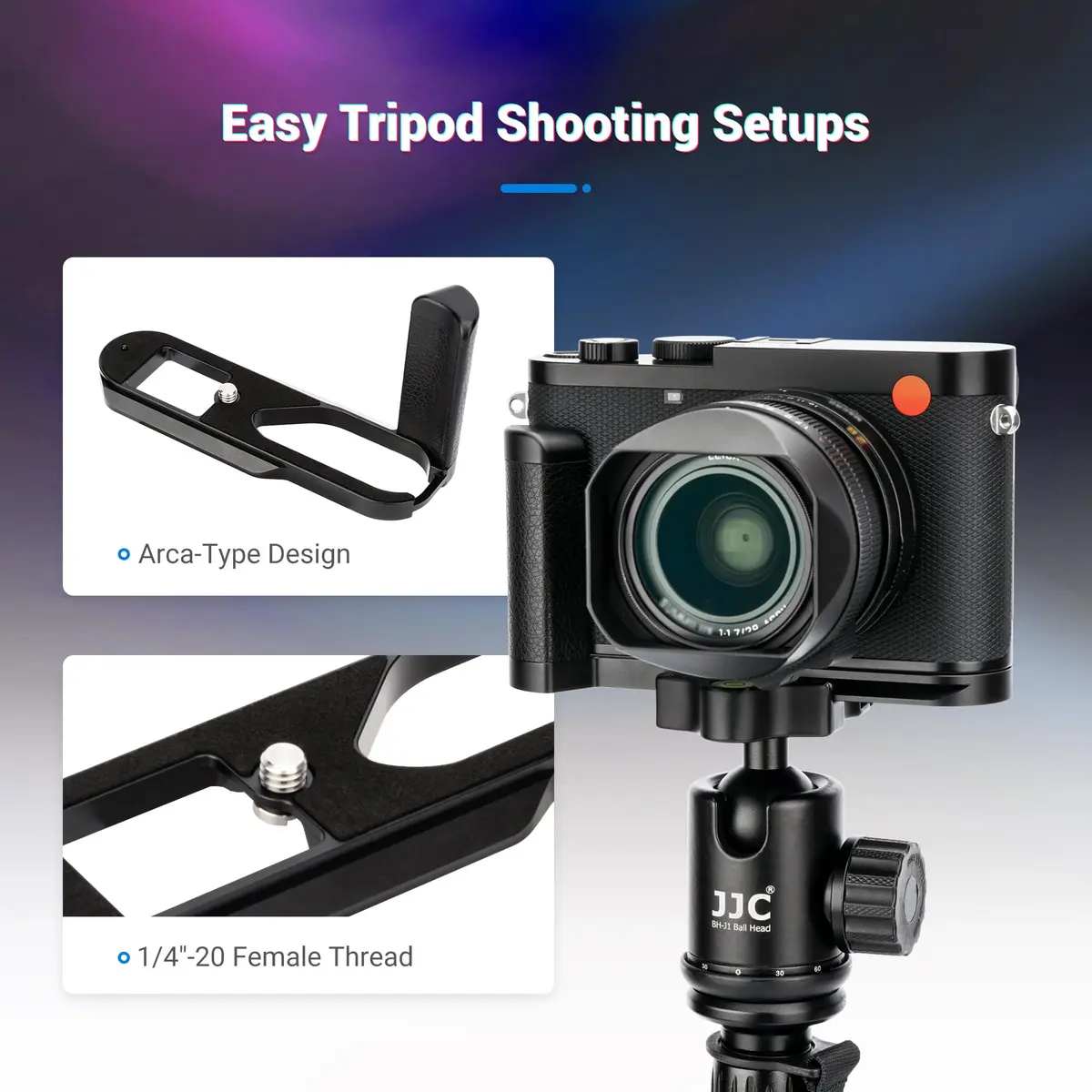 JJC Metal Hand Grip Handgrip L Bracket for Leica Q3/Q3 43 Cameras | Comfortable, Secure Hold - view 5