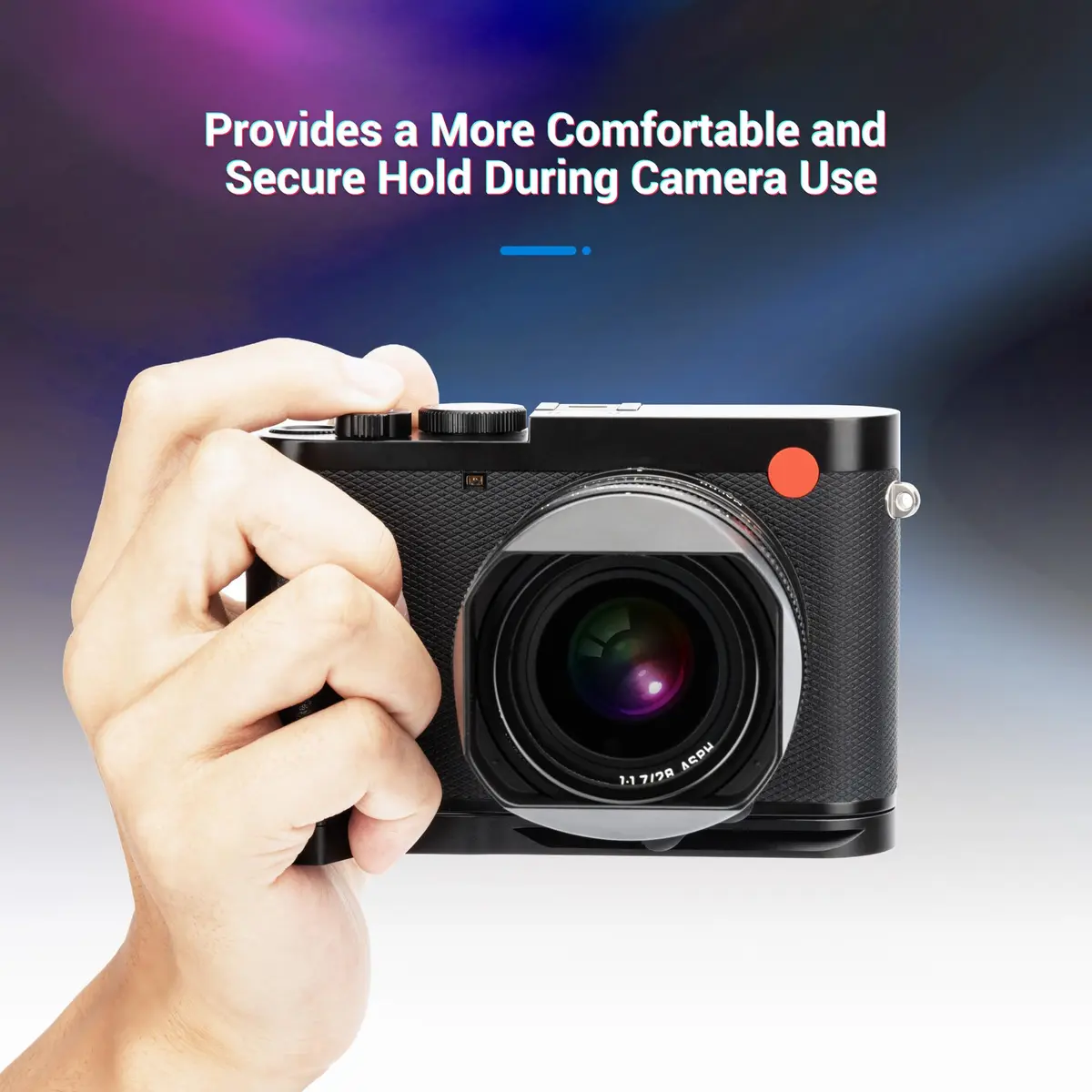 JJC Metal Hand Grip Handgrip L Bracket for Leica Q3/Q3 43 Cameras | Comfortable, Secure Hold - view 2