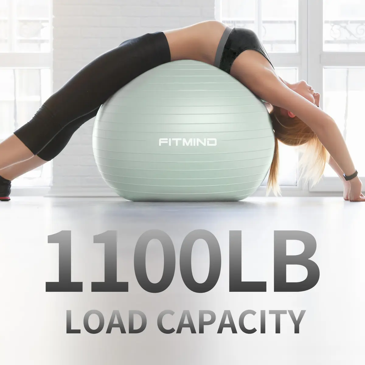 FITMIND Extra Thick Exercise Ball 65cm | Anti-Burst, Slip-Resistant, Pregnancy Support - view 7