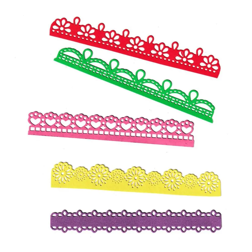 NVZBL 5pcs Lace Border Cutting Dies, Flower Love Heart Lace Die Cuts 12cm x 15cm | Metal Embossing Stencils for Card Scrapbooking - view 7