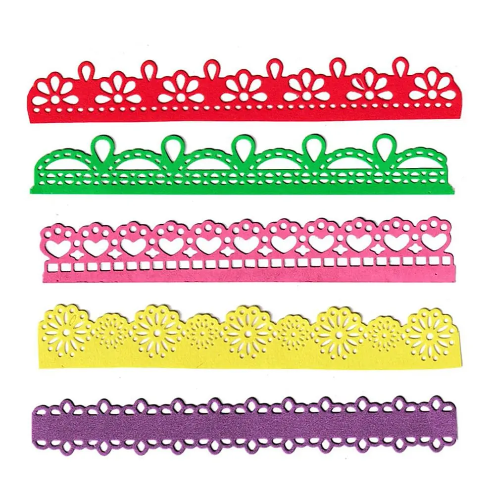 NVZBL 5pcs Lace Border Cutting Dies, Flower Love Heart Lace Die Cuts 12cm x 15cm | Metal Embossing Stencils for Card Scrapbooking - view 3