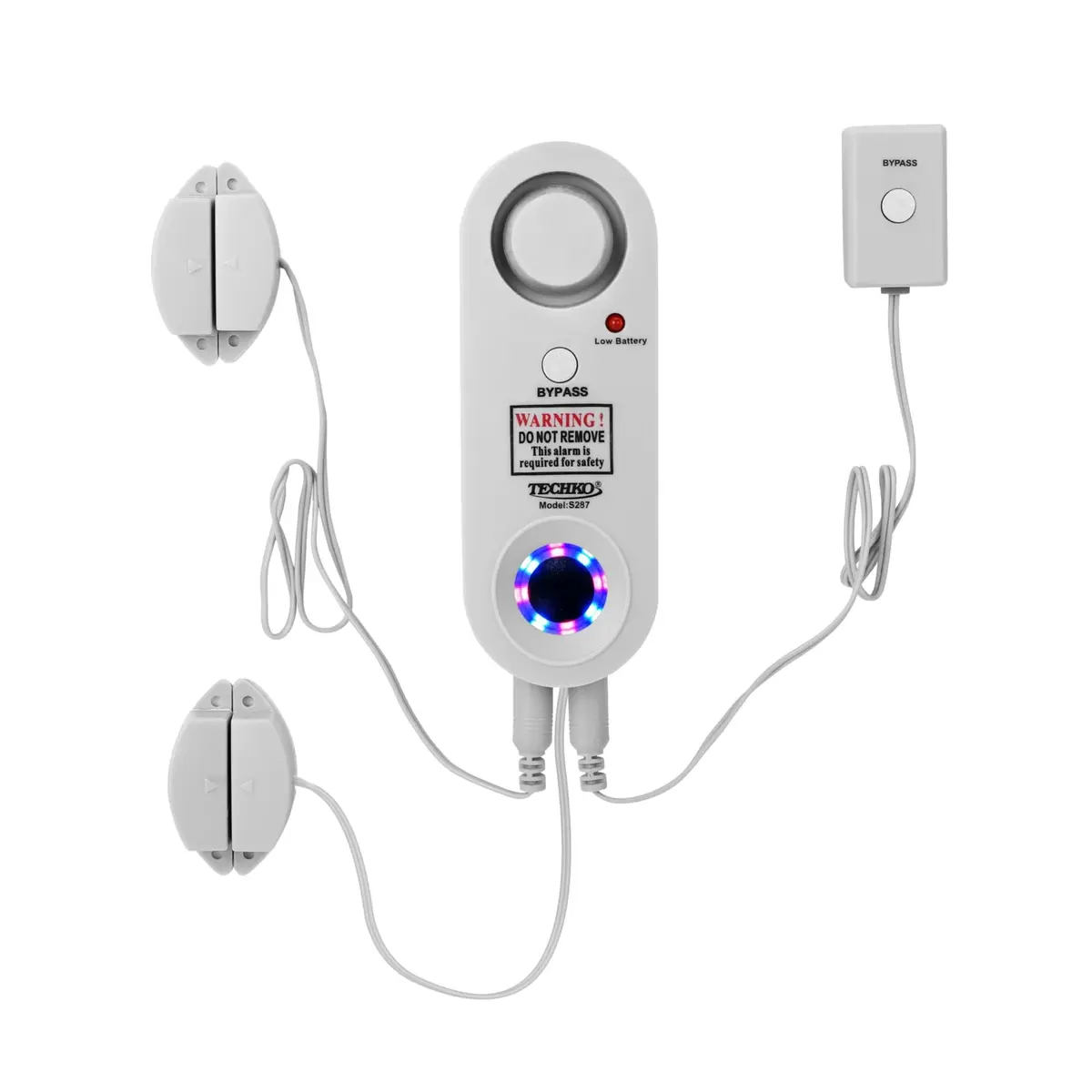 TECHKO ALARM S287 | Weather-Resistant Indoor/Outdoor Pool Alarm with LED Strobe & 115 dB Siren - main product image