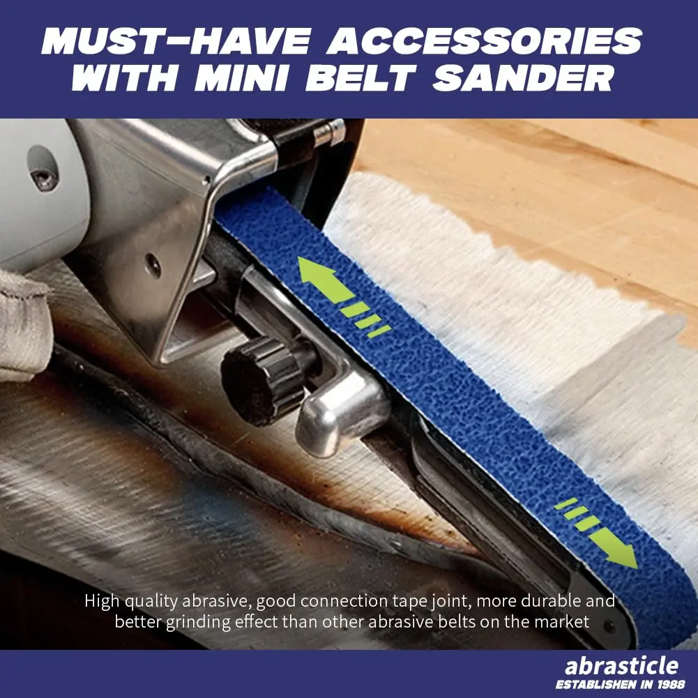 abrasticle Zirconia Sanding Belts 1/2" x 18" | Metal & Wood Finish (70-120 chars) - view 5