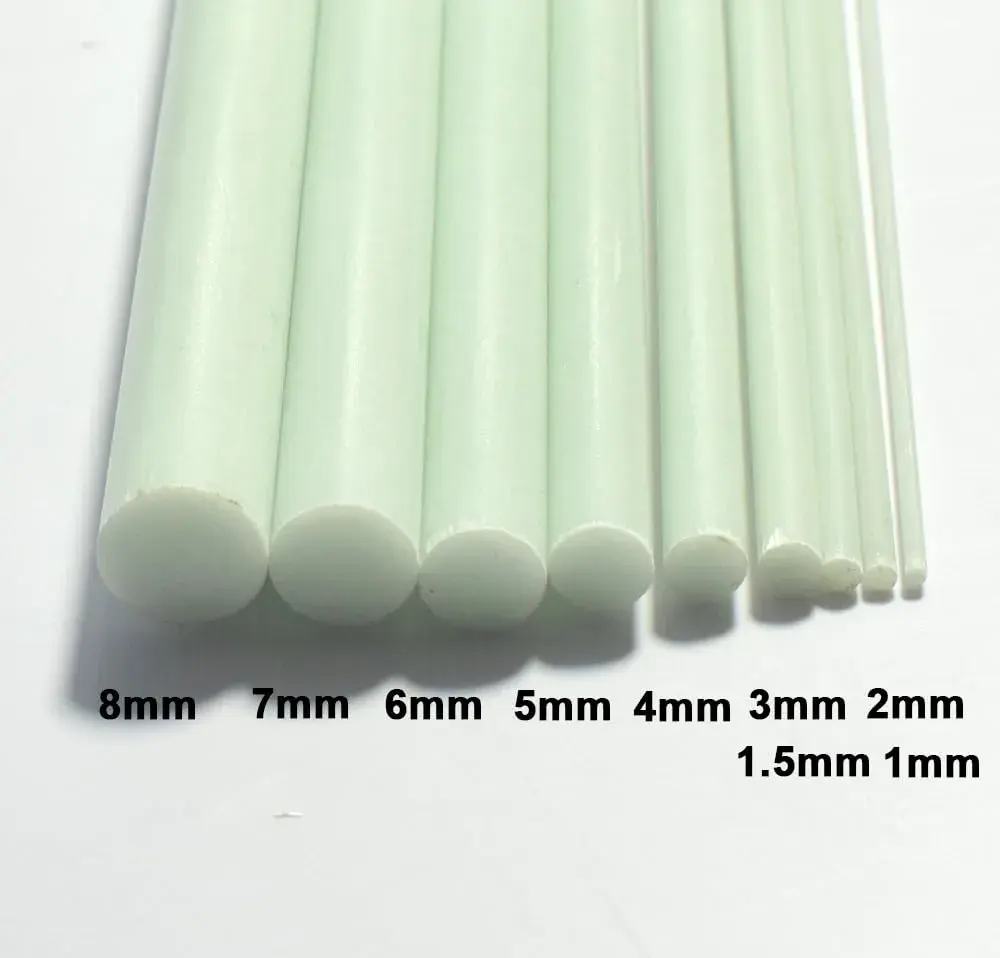 MOKOVI Round Fiberglass Solid Rod Blank 4mm x 420mm | 10 Pcs Pack for DIY & Sports Equipment - view 3