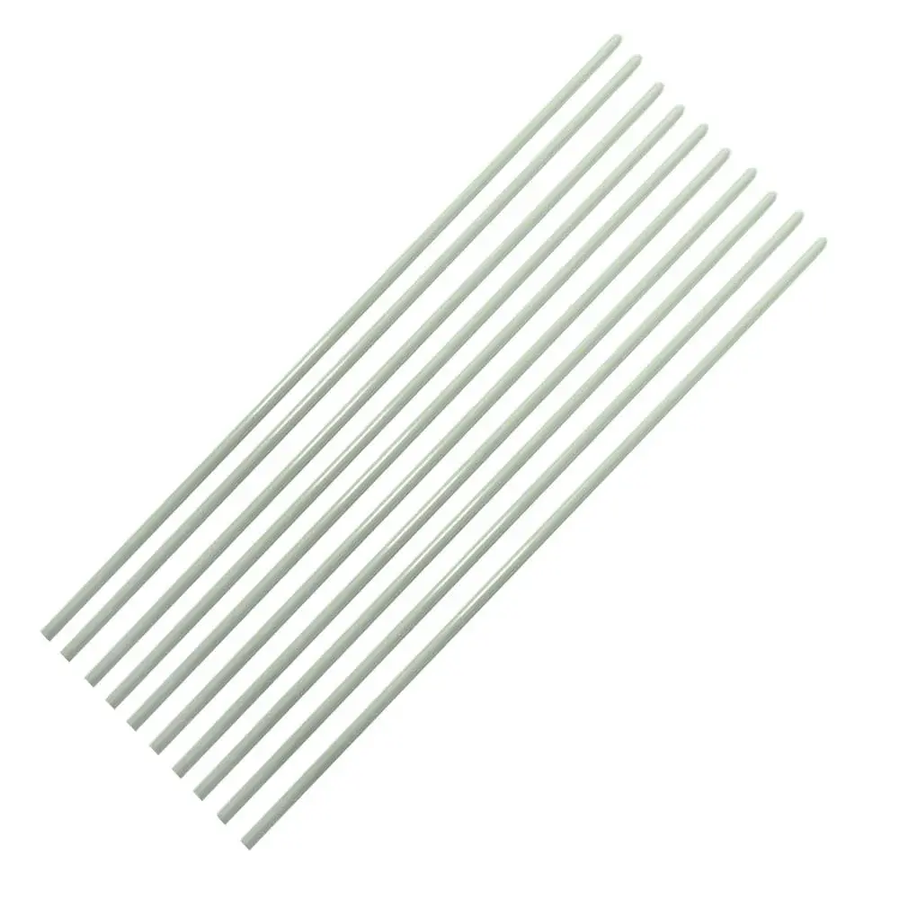 MOKOVI Round Fiberglass Solid Rod Blank 3mm (0.118 in) x 420mm (16.5 in) | 10-Piece Pack for DIY & Hobby Projects - main product image