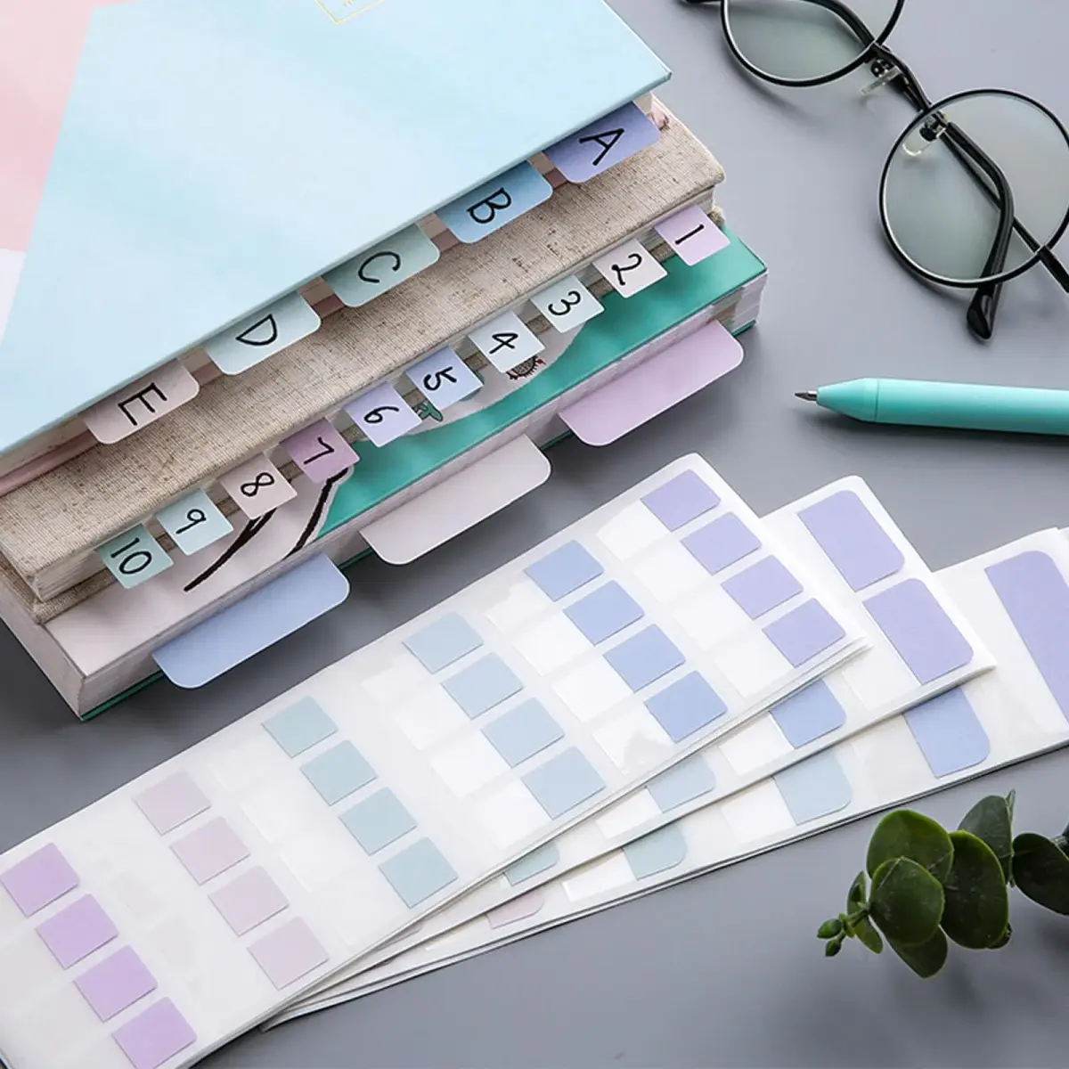 ELII 480 Pcs Morandi Tabs 2 Inch Sticky Index Tabs, Book Tabs Writable and Repositionable File Tabs Flags, Colored Page Markers 12 Colors | Bulk Pack Value Pack - view 7