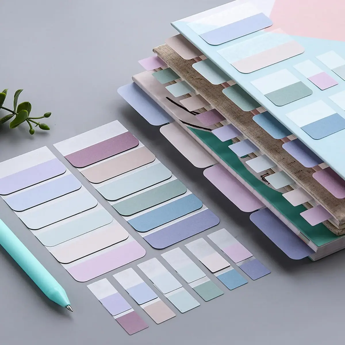 ELII 480 Pcs Morandi Tabs 2 Inch Sticky Index Tabs, Book Tabs Writable and Repositionable File Tabs Flags, Colored Page Markers 12 Colors | Bulk Pack Value Pack - view 3