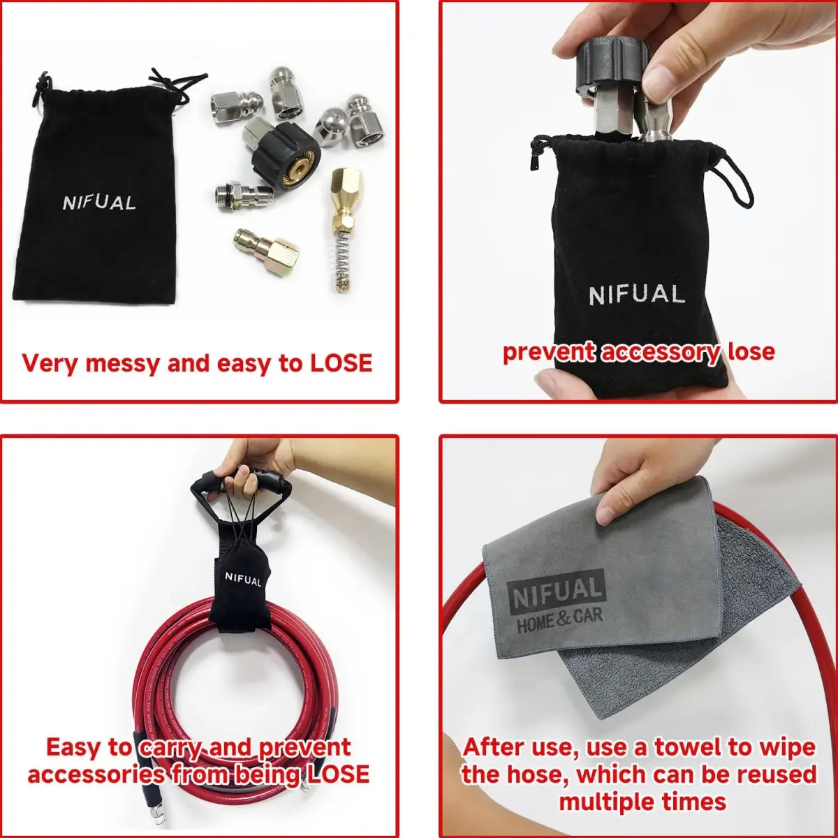 YETIANICAL Sewer Jetter Kit for Pressure Washer, 100ft (30.48m) Hose, 5800 PSI, Rotating & Button Nozzles | Unclogs Drains & Gutters - view 9