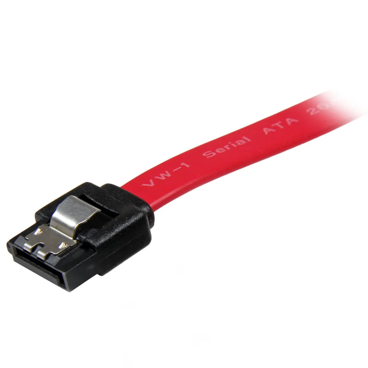 StarTech.com 12in Latching SATA Cable - SATA (R) to SATA (R) - 1 ft - Red - Pack of 2 | Supports SATA 3.0 6Gbps - view 2