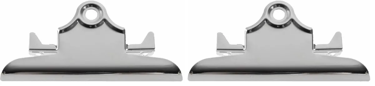 Business Source Metal Clip for Clipboards, Pack of 2 | Nickel-Plated for Durability - main product image