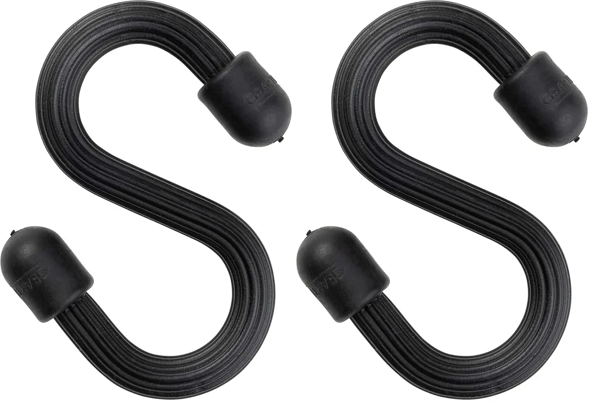 Nite Ize Gear Tie Bendable S-Hook Hanger, Black (Pack of 2) | Modern Closet Organizer - main product image