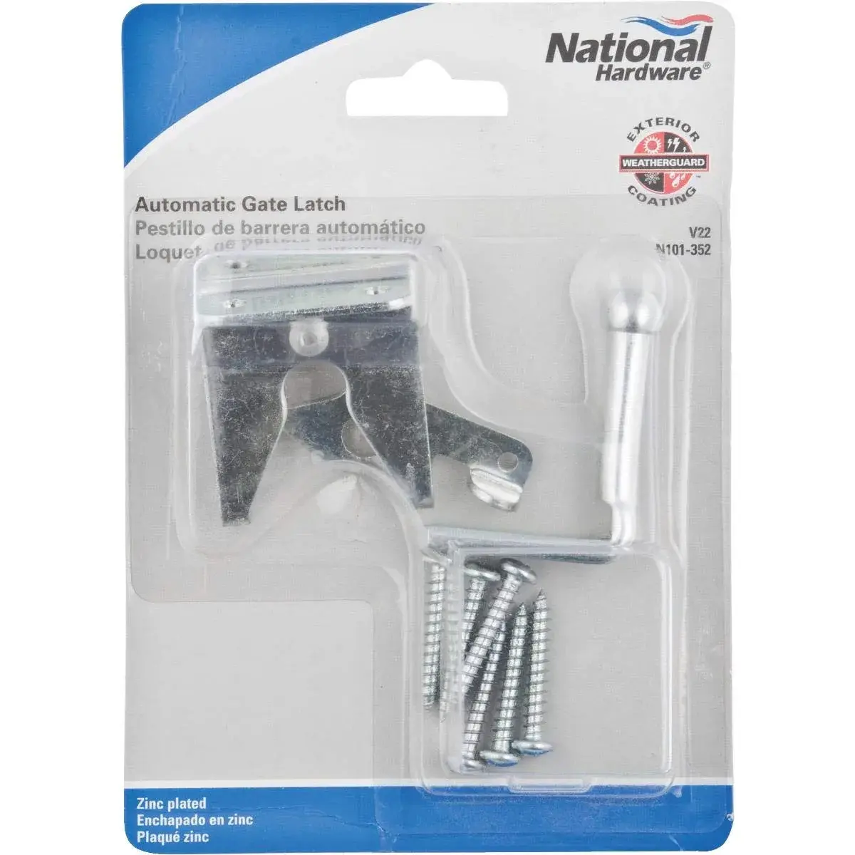 National Hardware N101-352 Automatic Gate Latch 2 Pack | Zinc Plated Alloy Steel for Out-Swing Gates - view 2