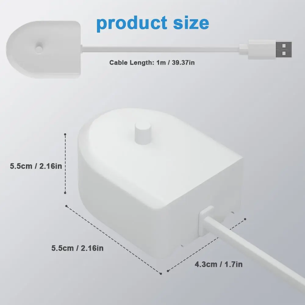 HYGAMOCC Replacement USB Charger Base for Philips Sonicare Electric Toothbrush HX6100, Compatible with HX3000/HX6000/HX8000/HX9000 Series, Waterproof IP67 Portable Travel - view 7