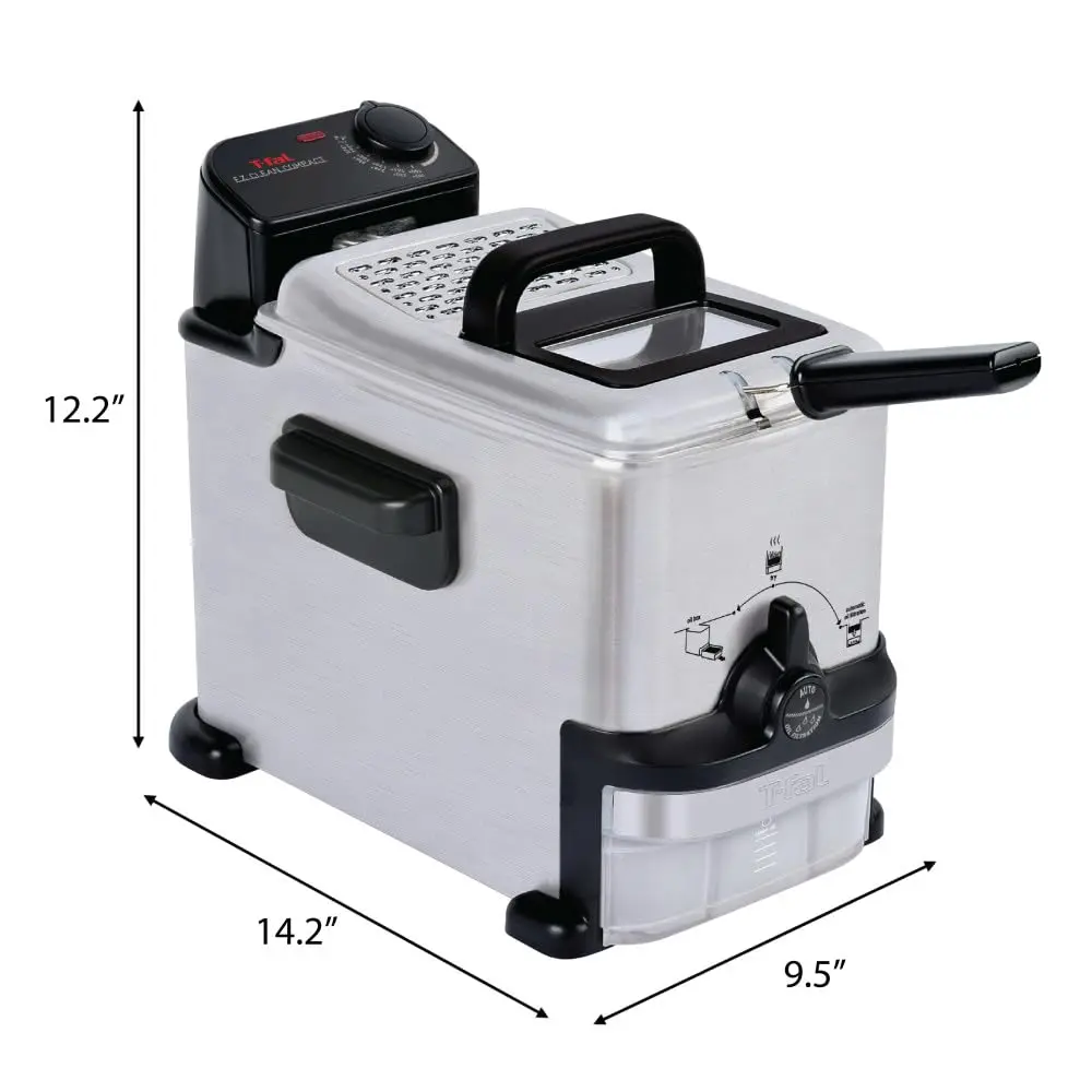 T-Fal EZ Clean Compact Electric Deep Fryer 1.8L | Oil Filtration & Adjustable Thermostat - view 8