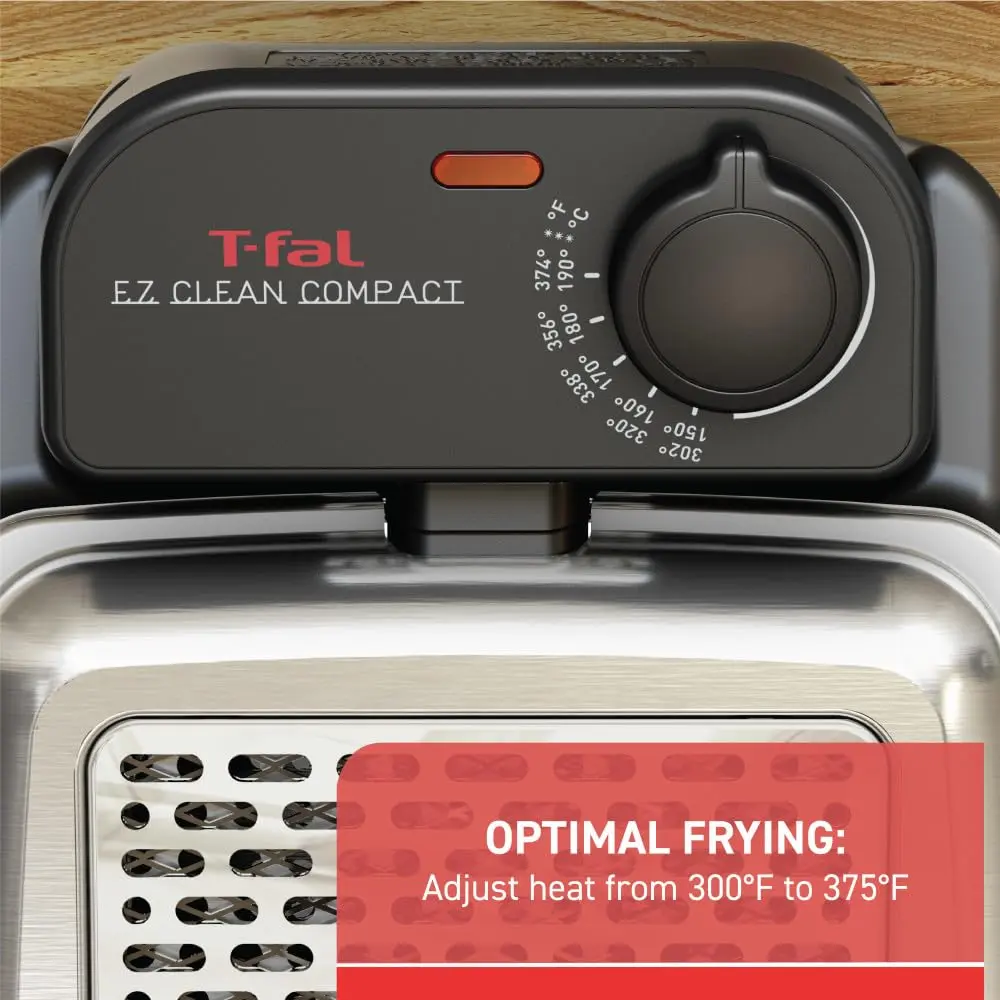 T-Fal EZ Clean Compact Electric Deep Fryer 1.8L | Oil Filtration & Adjustable Thermostat - view 3