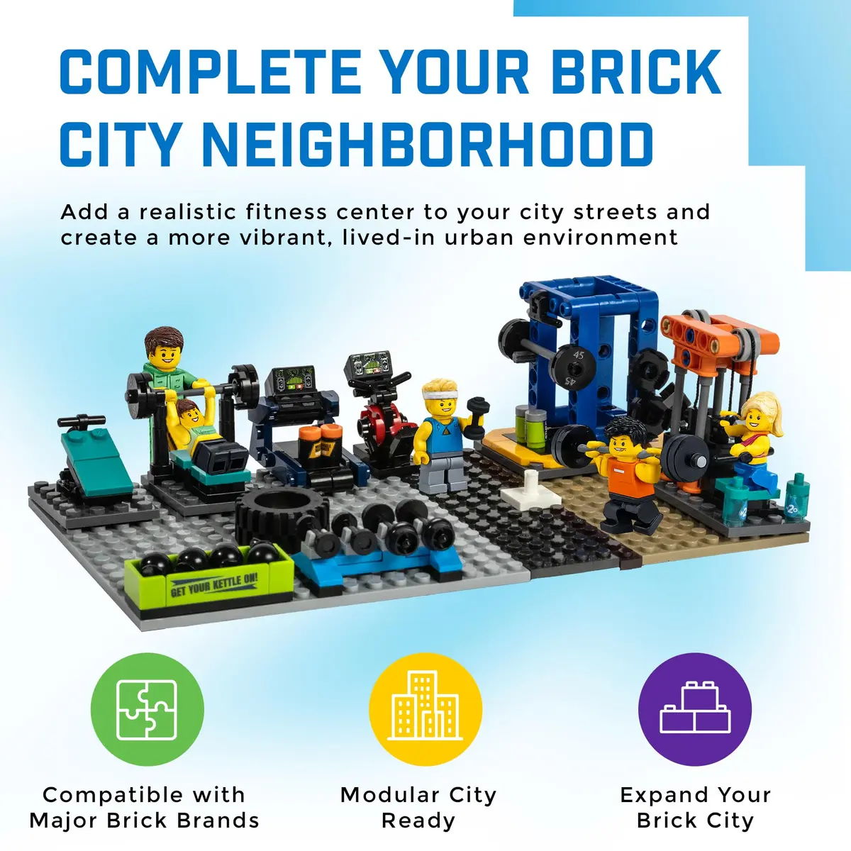 Brick Loot Mini City Gym Building Set 195 Pieces | STEM Educational Toy for Kids Ages 6+ - view 5