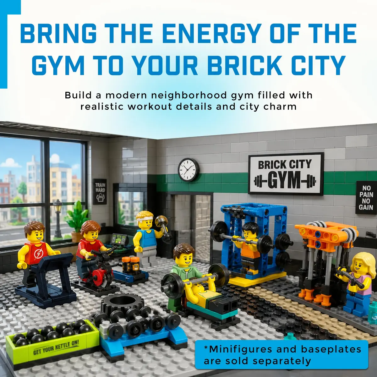 Brick Loot Mini City Gym Building Set 195 Pieces | STEM Educational Toy for Kids Ages 6+ - view 2