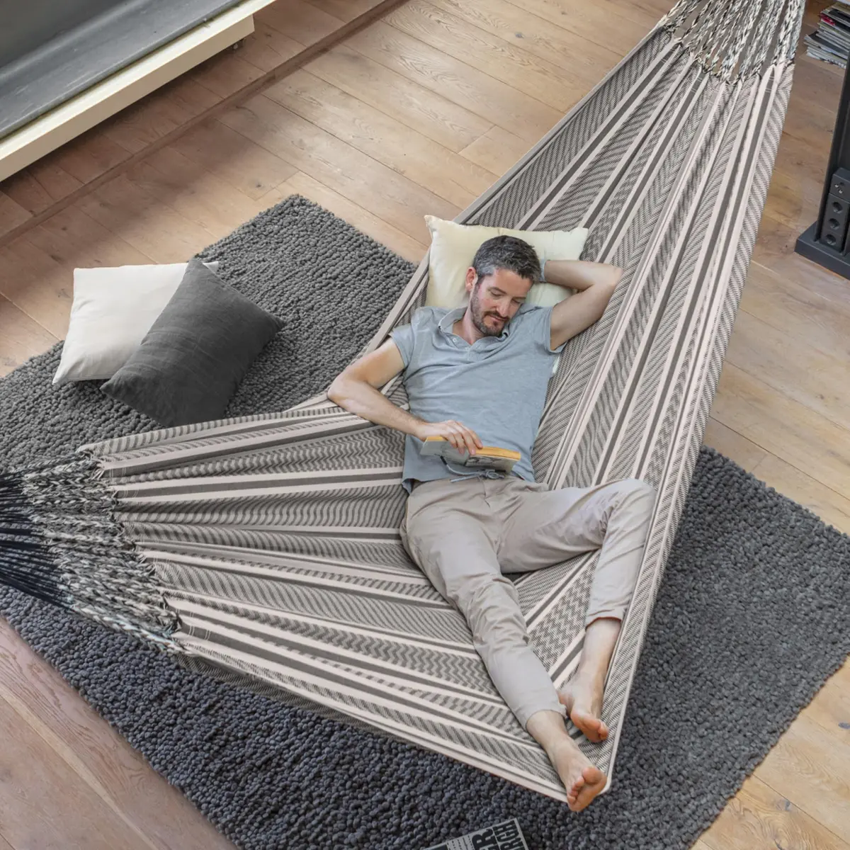 LA SIESTA Flora Classic Cotton Hammock & TreeMount | Large Double Indoor Outdoor - view 7