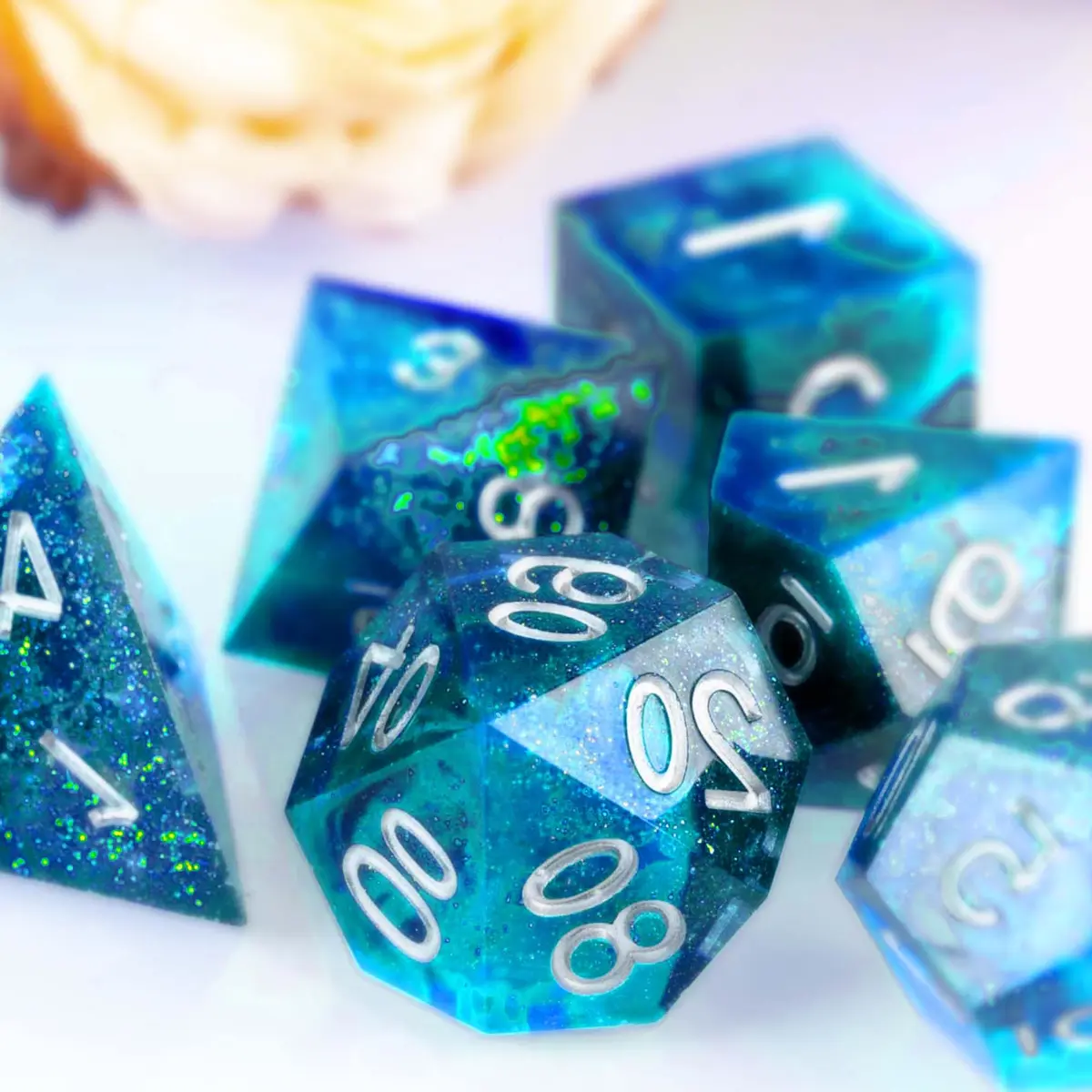Juome Dice Resin Molds Silicone, DND Dice Silicone Molds for Epoxy Resin, 4 inch | DIY Dice Making for Tabletop Games - view 2