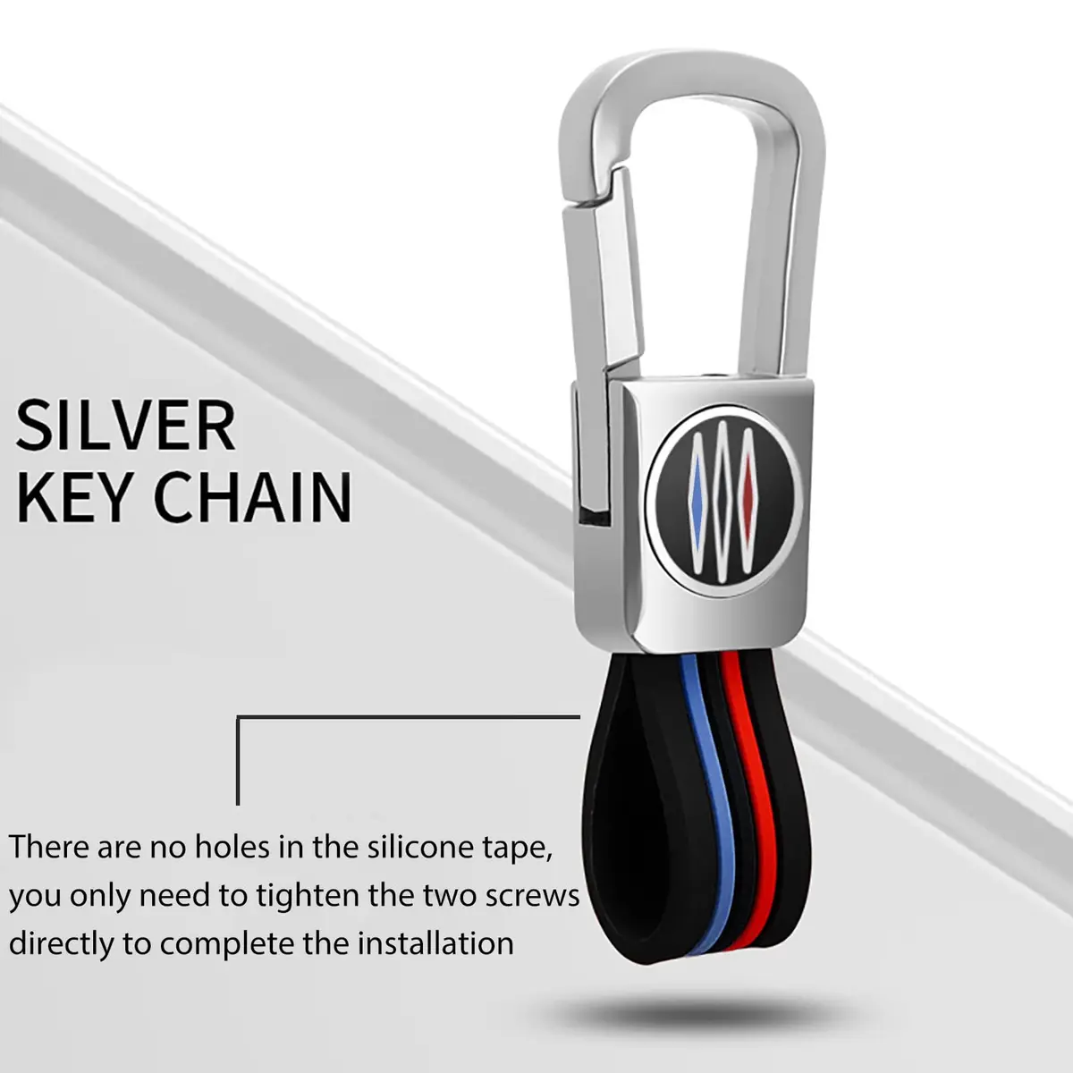 OLLEN Heavy Zinc Alloy Key Fob Cover for BMW 2023-2025+ Series, Fashion Silver (1 Pcs) - view 4