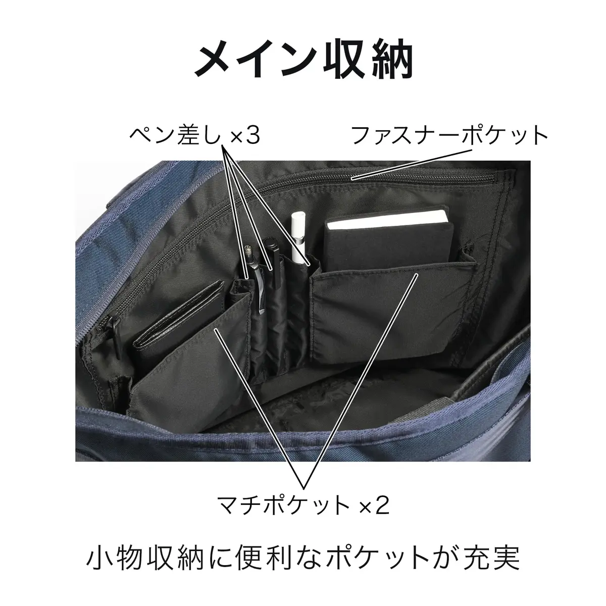 ace.GENE(エースジーン) Tote Bag, Black | Heavy Duty Business & Travel Bag, 19L Capacity - view 6