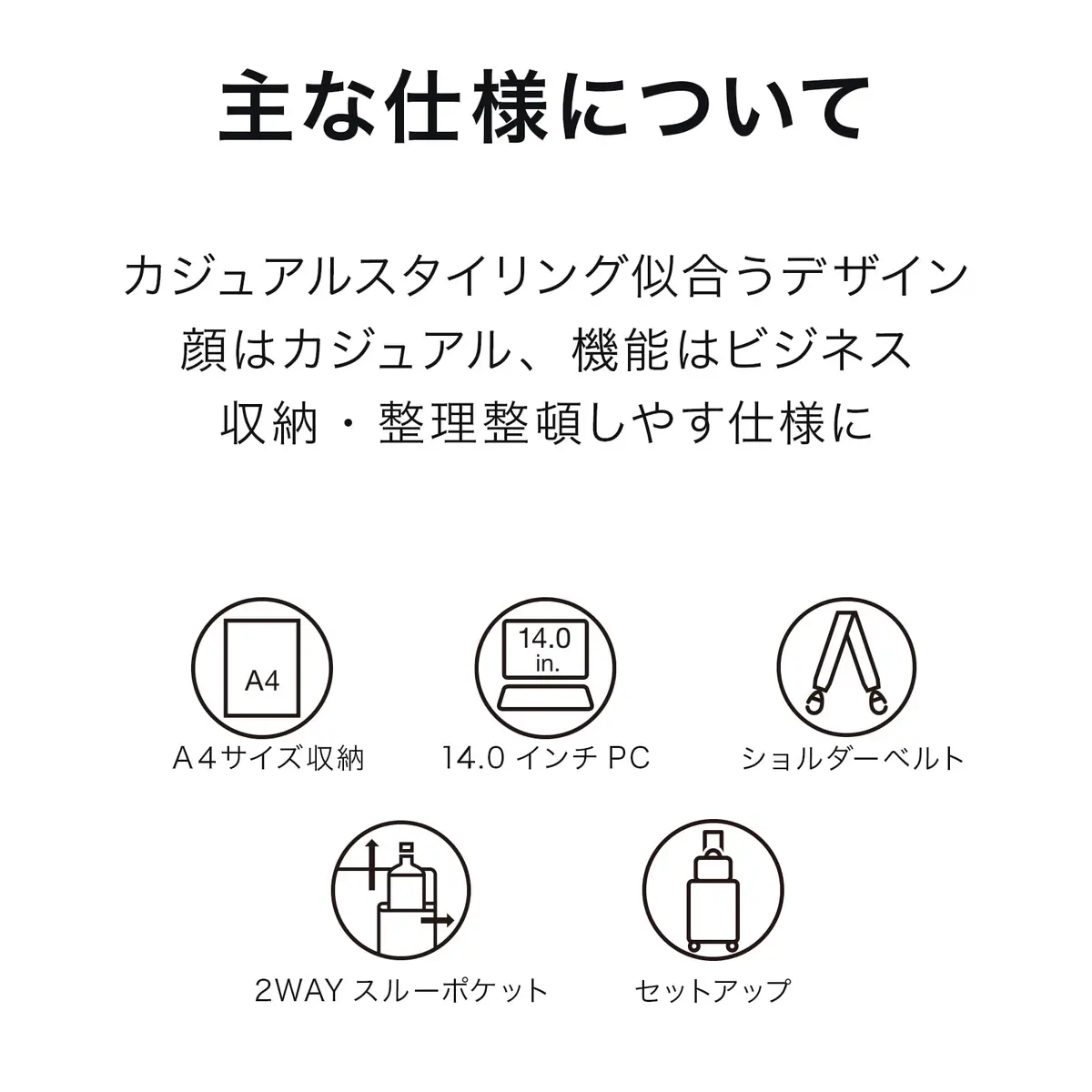 ace.GENE(エースジーン) Tote Bag, Black | Heavy Duty Business & Travel Bag, 19L Capacity - view 3