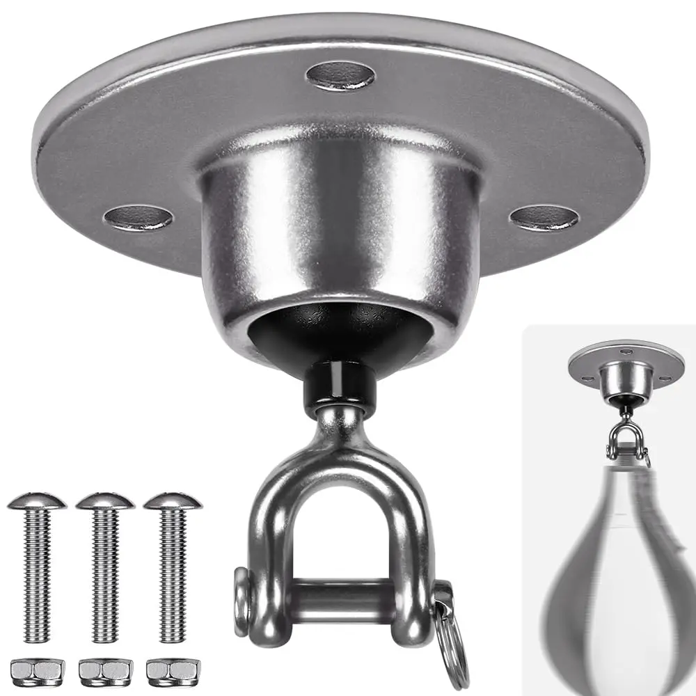 BeneLabel Stainless Steel Speed Bag Swivel Mount with 360° Rotation Hook | Heavy Duty Boxing Swivel for Punching Bag Platform - main product image