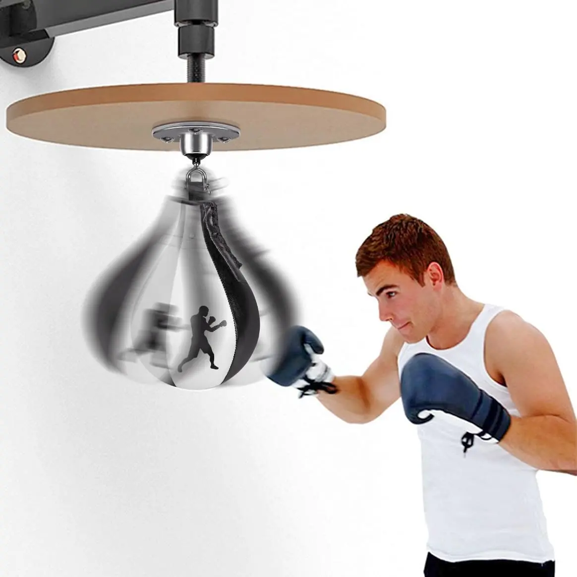 BeneLabel Stainless Steel Speed Bag Swivel Mount with 360° Rotation Hook | Heavy Duty Boxing Swivel for Punching Bag Platform - view 2