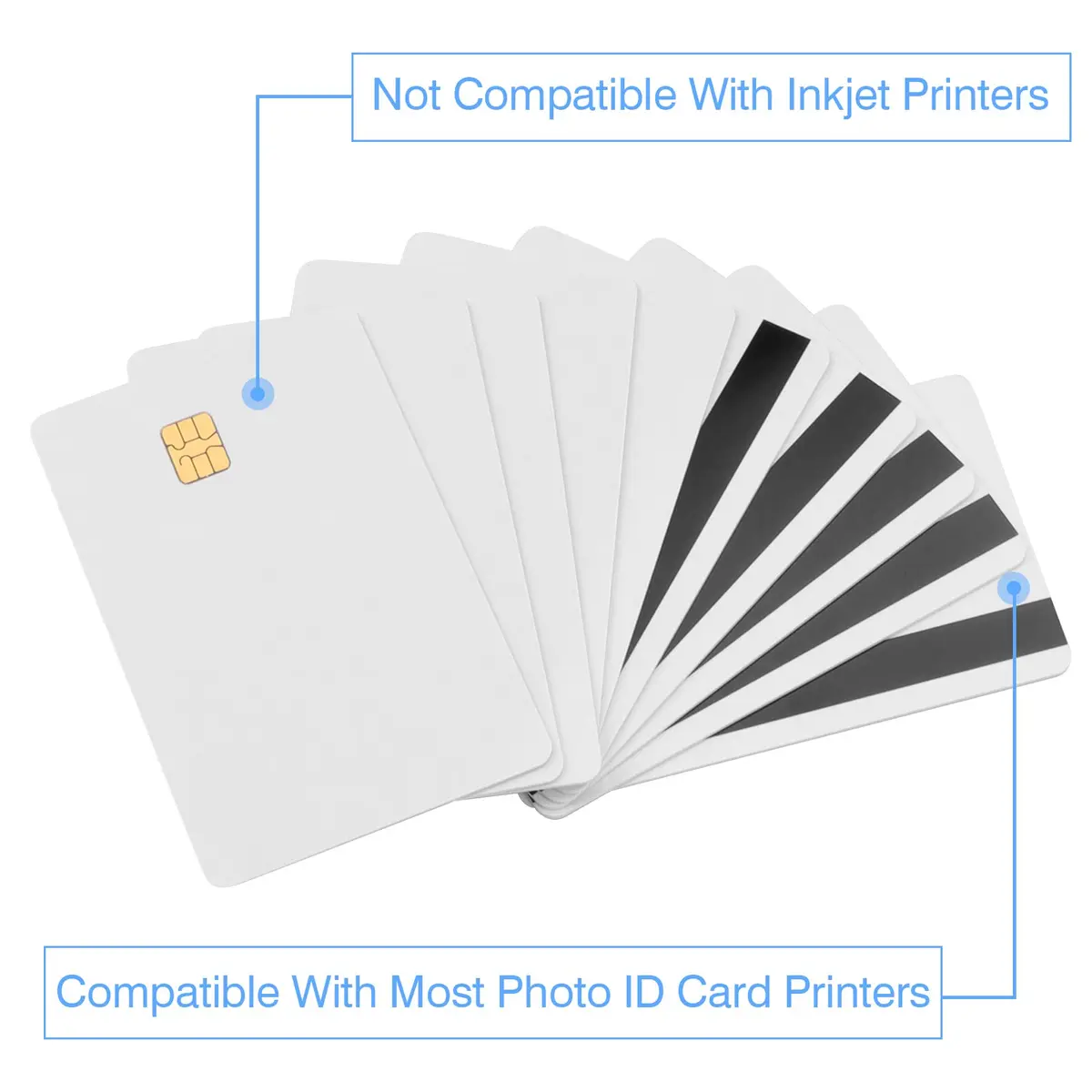 CAETOUNG SLE4442 Chip Cards with HiCo Magnetic Stripe, 10 Pack | Secure Data Storage & Access Control - view 5