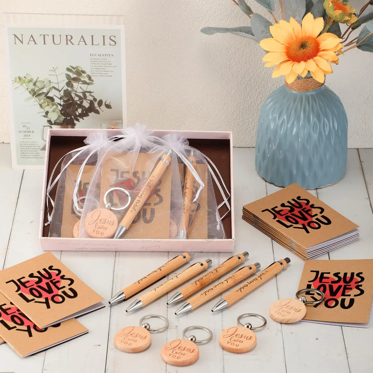 Tenceur Christian Notebooks Pens Keychains | Religious Gift Set for Faith & Inspiration - view 5