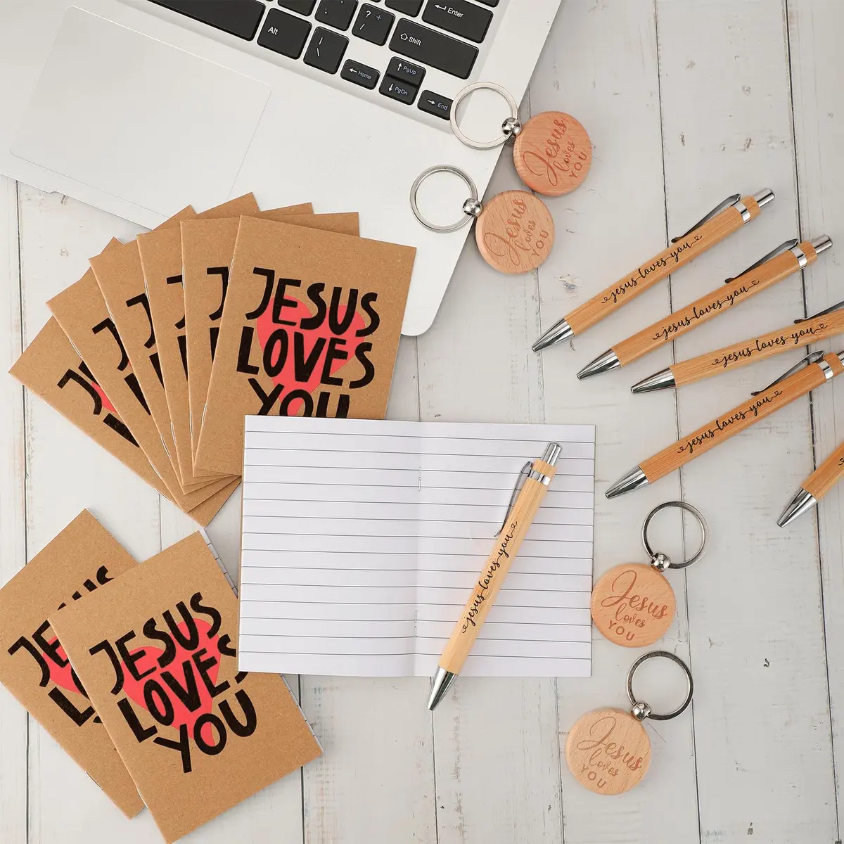 Tenceur Christian Notebooks Pens Keychains | Religious Gift Set for Faith & Inspiration - view 6