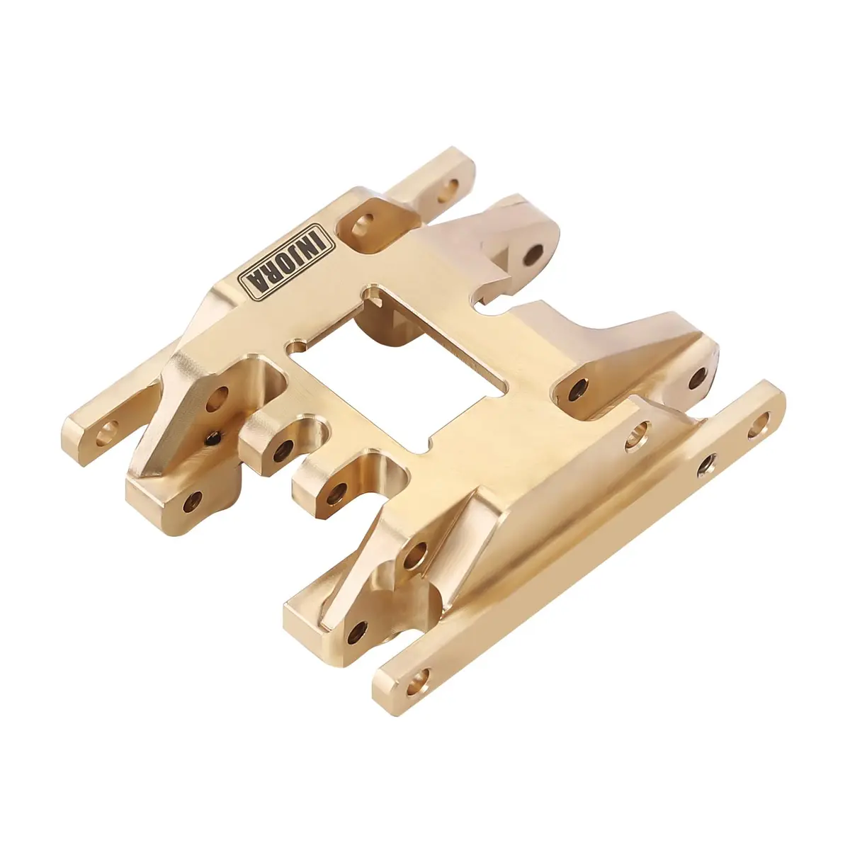INJORA Brass Skid Plate Transmission Mount for TRX4M | Heavy Brass, Durable RC Vehicle Part - view 3