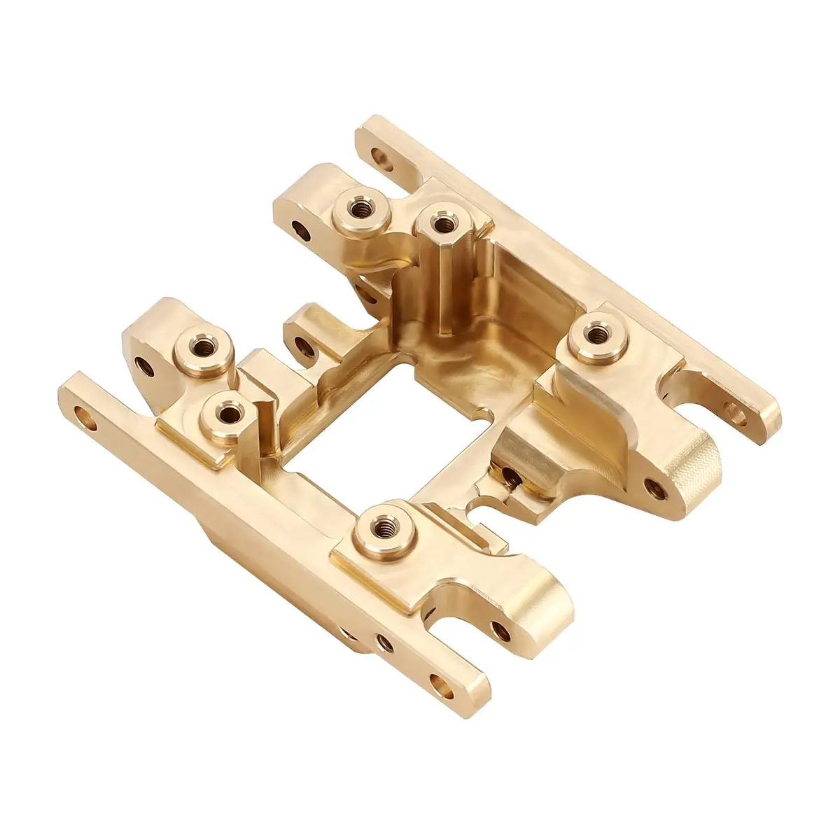 INJORA Brass Skid Plate Transmission Mount for TRX4M | Heavy Brass, Durable RC Vehicle Part - view 4