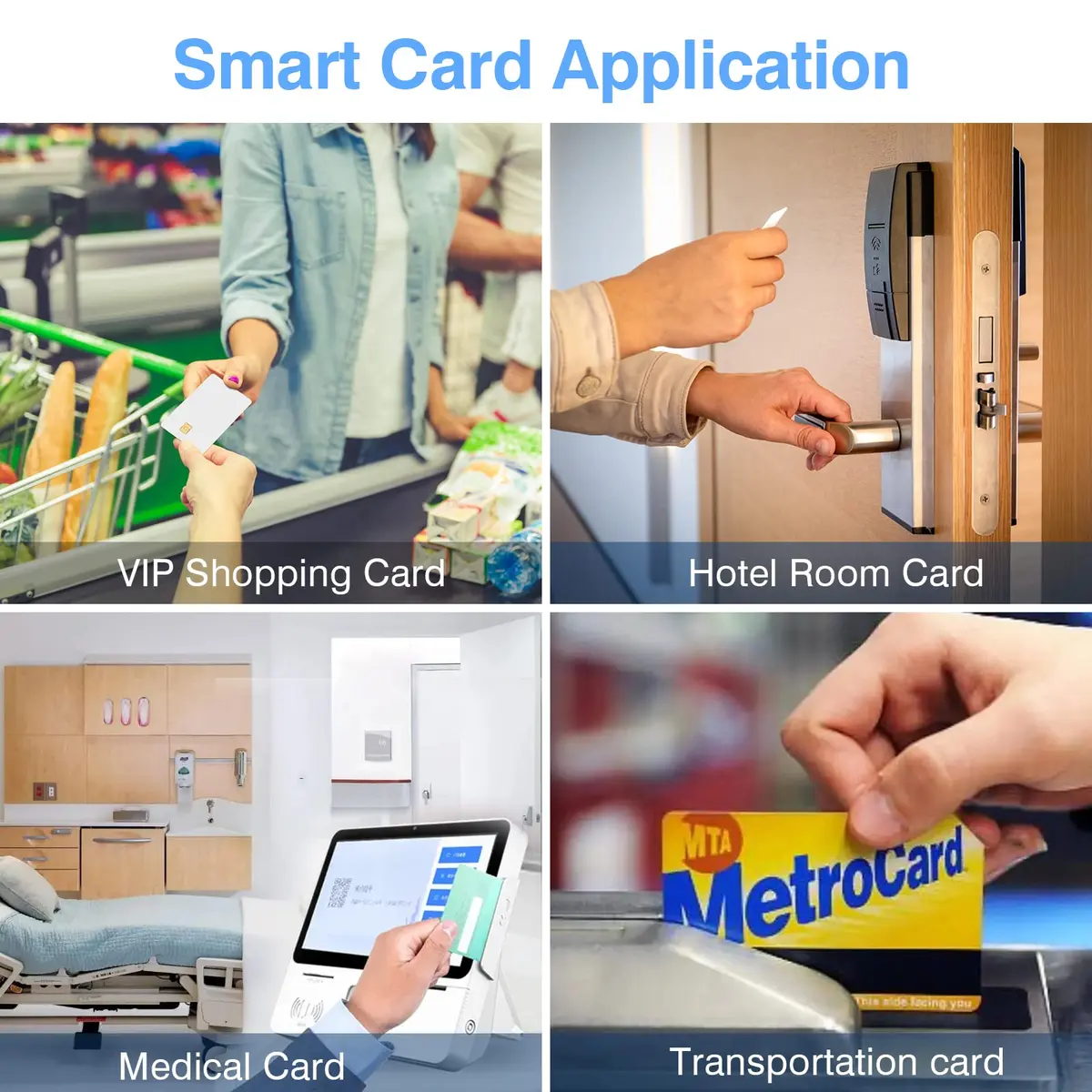 CAETOUNG SLE4442 Chip Cards with HiCo Magnetic Stripe 20 Pack | ISO CR80 PVC/ABS Access Control Cards - view 7