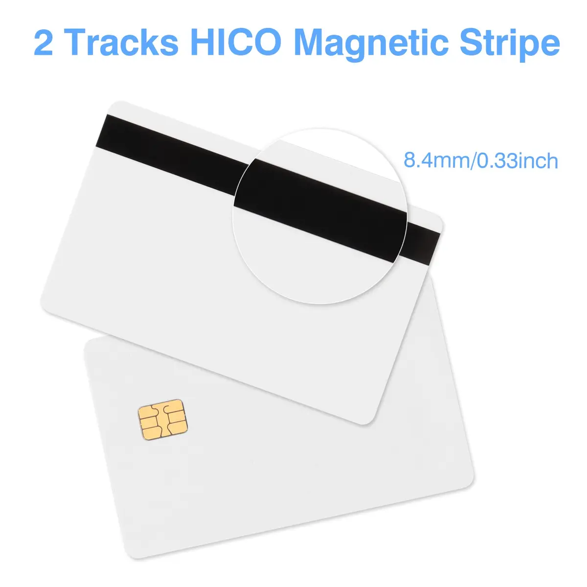 CAETOUNG SLE4442 Chip Cards with HiCo Magnetic Stripe 20 Pack | ISO CR80 PVC/ABS Access Control Cards - view 3