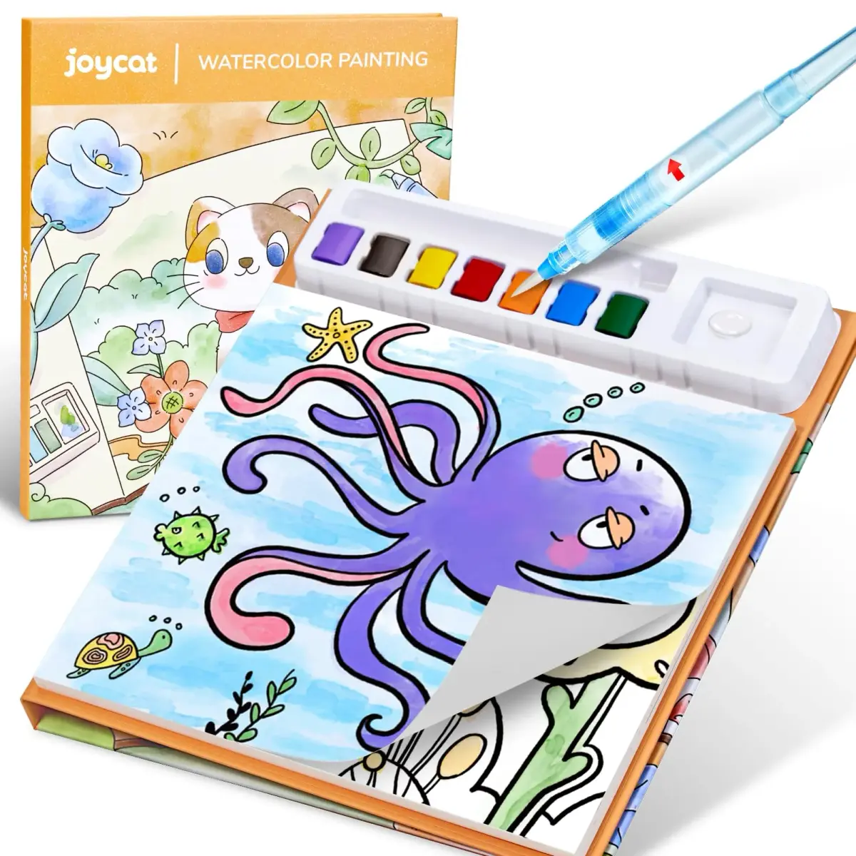 JoyCat Paint with Water Coloring Books for Toddlers (Common Knowledge Theme) 223 ml (7.55 cu in) | Mess-Free Toddler Art Activity - main product image