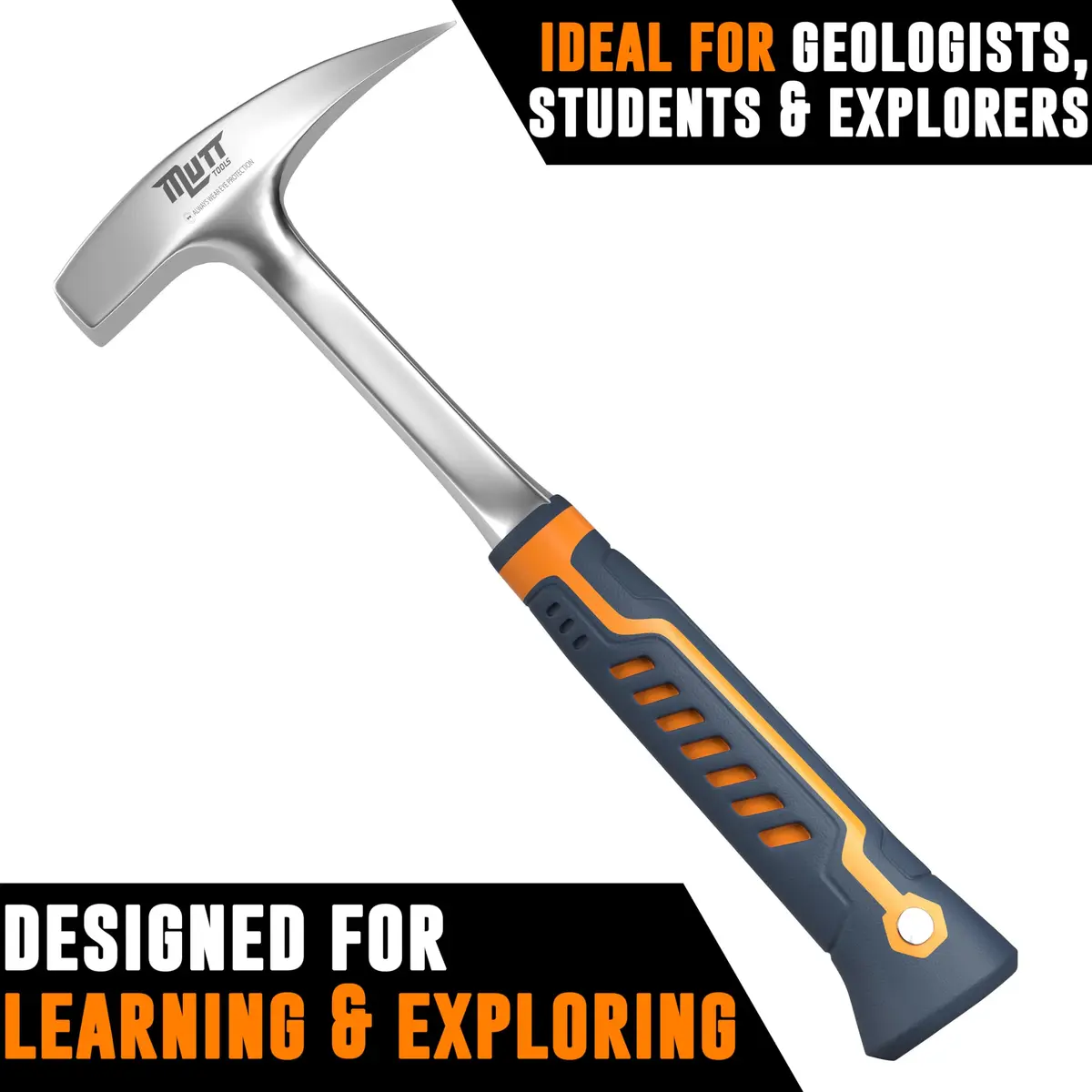 AMERICAN MUTT TOOLS Geologist Rock Pick Hammer 454g (22 oz) | Forged Steel Head, Ergonomic Handle, Field Work - view 6