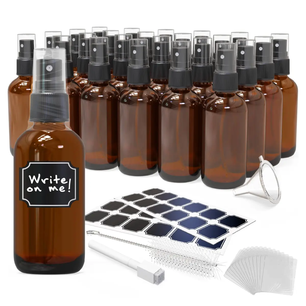 Nevlers Amber Glass Spray Bottles 4 Oz | Leak-Proof Travel Glass Spray Bottles for Skincare & More - main product image