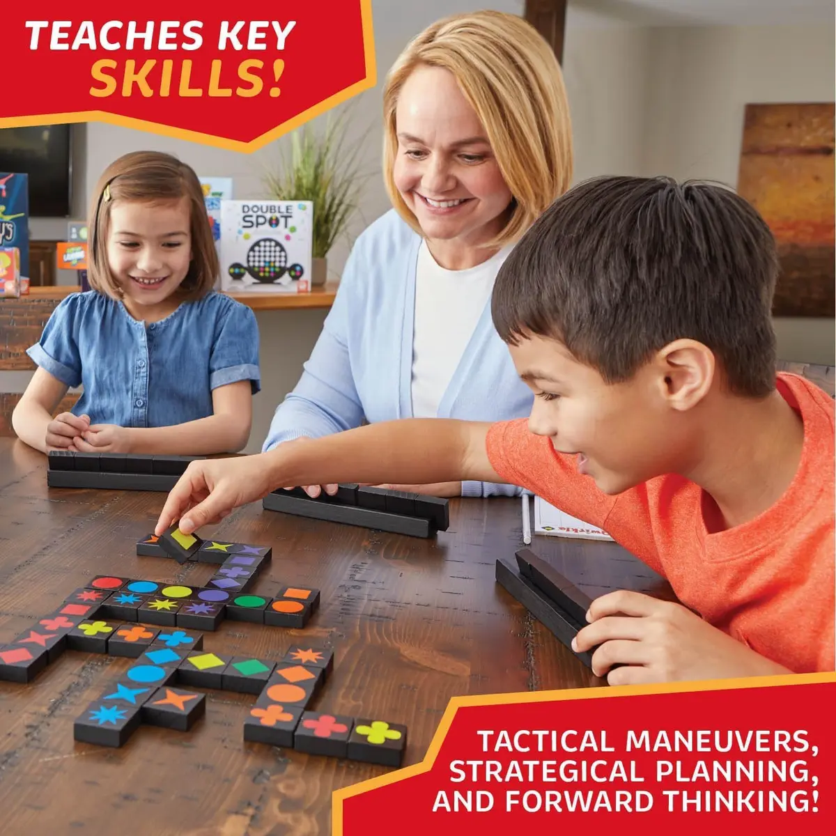 MindWare Qwirkle with Trays Strategy Board Game, 108 Wooden Tiles | Family Strategy Fun for Ages 6+ - view 5