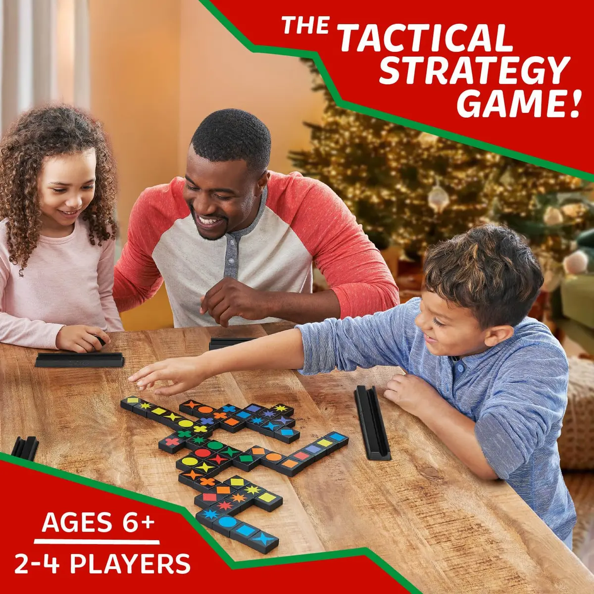 MindWare Qwirkle with Trays Strategy Board Game, 108 Wooden Tiles | Family Strategy Fun for Ages 6+ - view 2